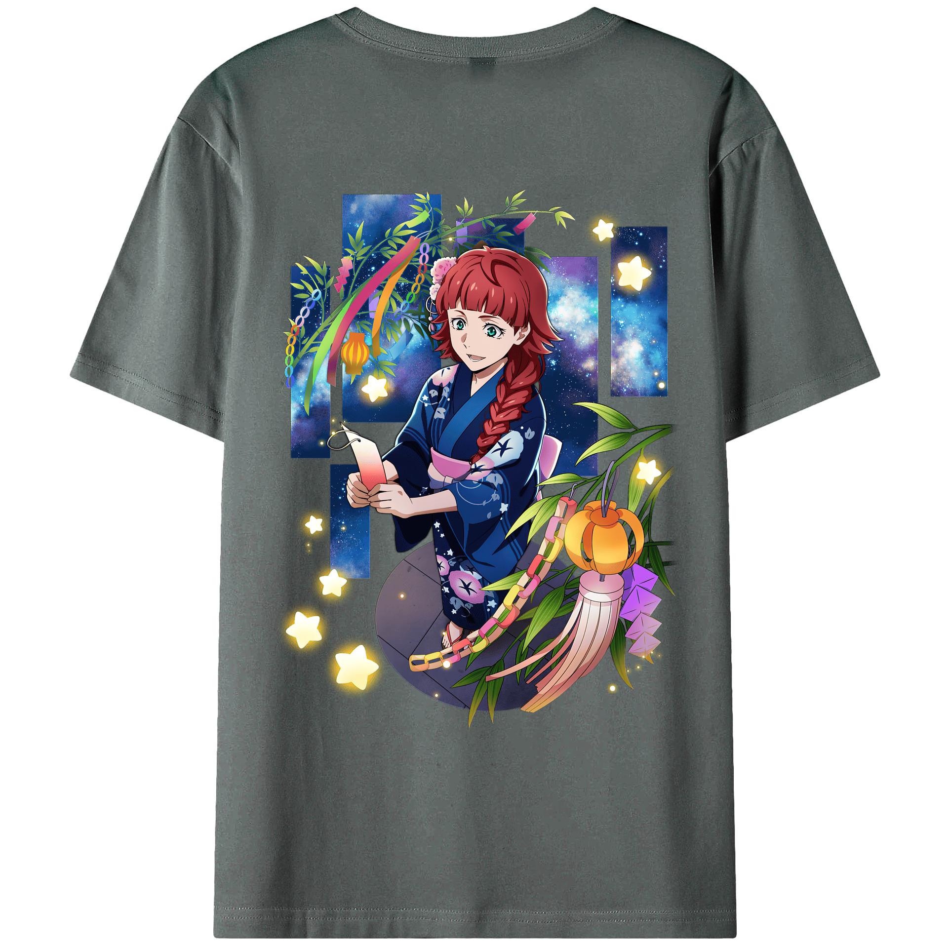 （画像用） 文豪ストレイドッグス Bungo Stray Dogs 綿100％ メンズ半袖Tシャツ（バックプリント） 通気性